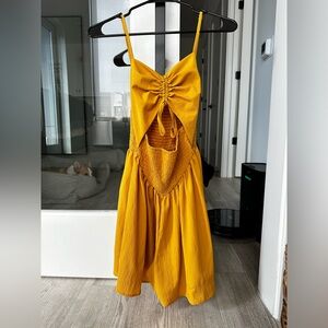 Yellow Cutout Romper